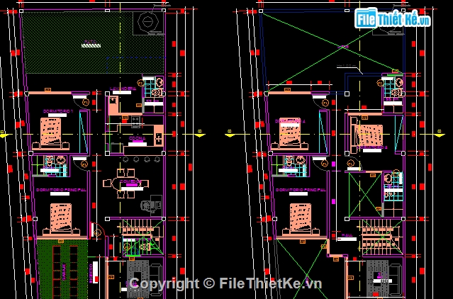 cad nhà,Nhà 2 tầng đẹp,Bản vẽ nhà nghỉ